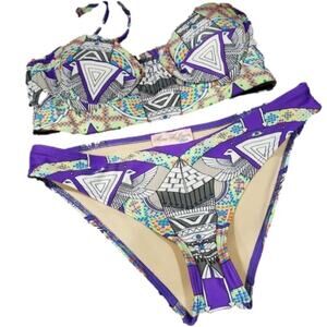 Mara Hoffman Aztec Phoenix‎ purple bikini size small